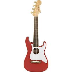 Foto van Fender fsr fullerton strat uke fiesta red elektrisch-akoestische concert ukelele