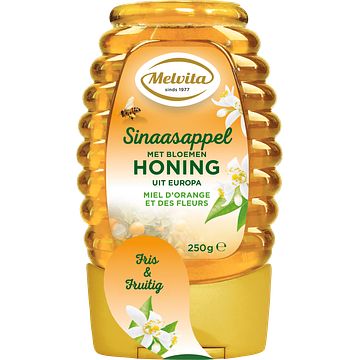 Foto van Melvita sinaasappel met bloemenhoning 250g bij jumbo