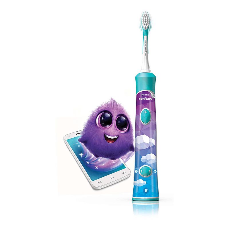 Foto van Philips sonicare elektrische tandenborstel for kids hx6321/03 - blauw