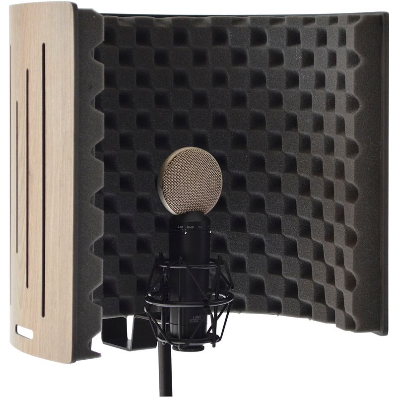 Foto van Vicoustic flexi screen ultra mkii brown oak microfoon reflectiefilter