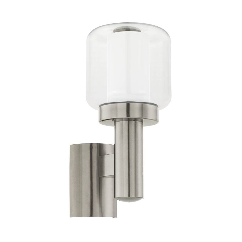 Foto van Eglo poliento - buitenverlichting - ip44 - wandlamp - rvs - wit