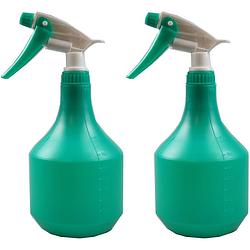 Foto van 2x plantenspuit/plantensproeier 900 ml groen - plantenspuiten