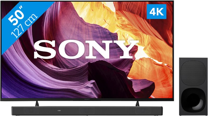 Foto van Sony kd-50x80k (2022) + soundbar