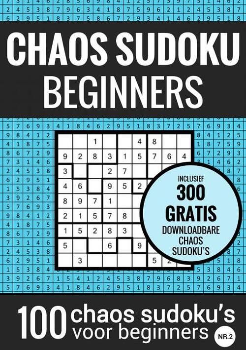 Foto van Sudoku makkelijk: chaos sudoku - nr. 2 - puzzelboek met 100 makkelijke puzzels voor volwassenen en ouderen - sudoku puzzelboeken - paperback