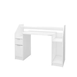 Foto van Bureau met lade 123x90 cm wit mdf ml-design