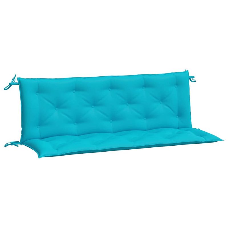 Foto van Vidaxl tuinbankkussens 2 st 150x50x7 cm stof turquoise