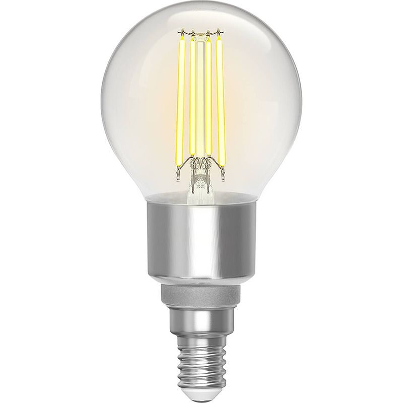 Foto van Led lamp - filament - smart led - aigi delano - bulb g45 - 4.5w - e14 fitting - slimme led - wifi led + bluetooth -