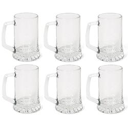 Foto van Oktoberfest set van 6x stuks glazen bierpullen/pitchers 510 ml - bierglazen