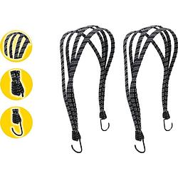 Foto van 2-pack snelbinders zwarte draagriemen - spinbinder met 3 elastische armen