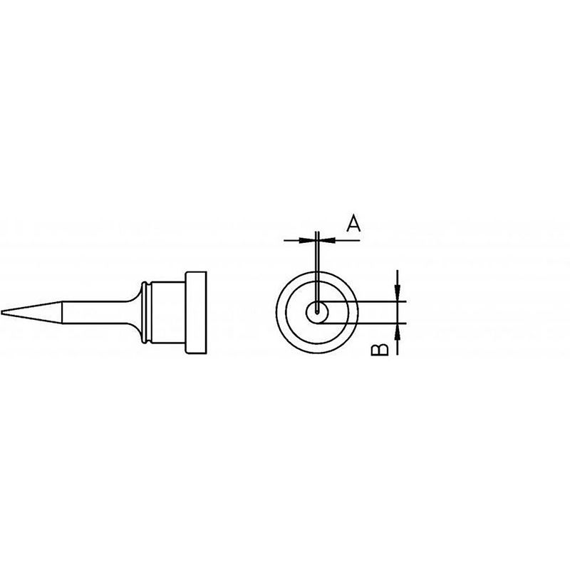 Foto van Weller lt 1sa soldeerpunt ronde vorm, lang grootte soldeerpunt 0.5 mm lengte soldeerpunt: 15 mm inhoud: 1 stuk(s)