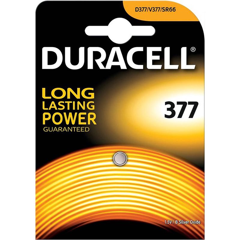 Foto van Duracell knoopcel duralock 377, op blister 10 stuks