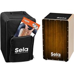 Foto van Sela se 129 en varios brown cajon set+tas, pad, engels boek etc.