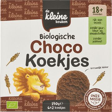 Foto van De kleine keuken biologische chocokoekjes 18+ maanden 6 x 2 stuks 150g bij jumbo