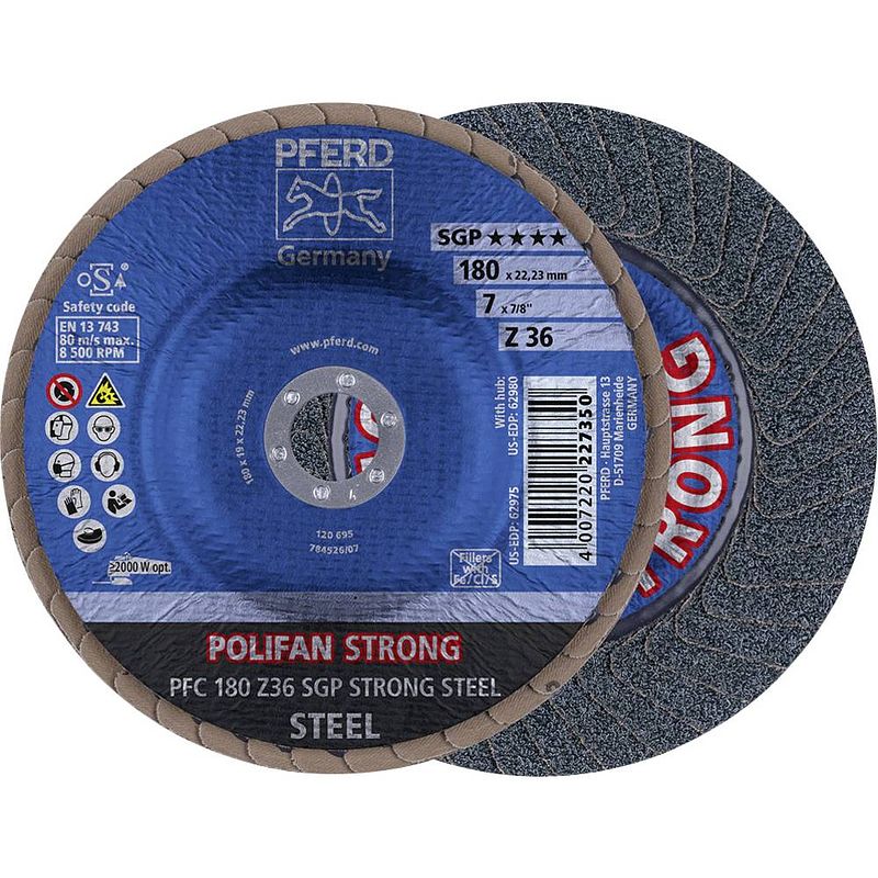 Foto van Pferd 67788080 polifan-lamellenschijf pfc 180 z 36 sgp strong steel diameter 180 mm n/a 10 stuk(s)