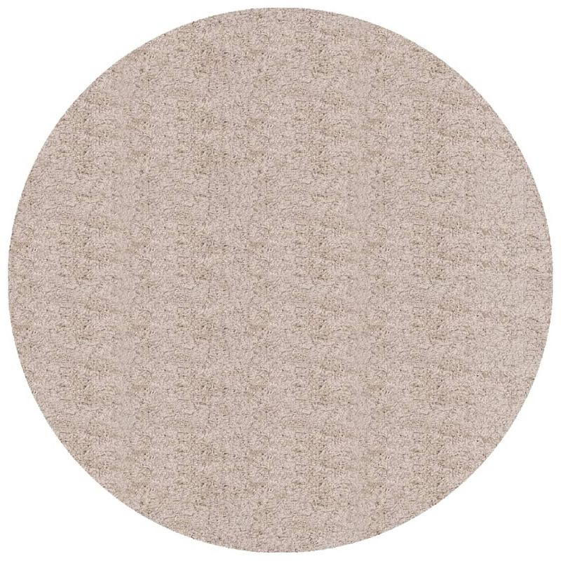 Foto van Vidaxl vloerkleed pamplona shaggy hoogpolig modern ø 120 cm beige