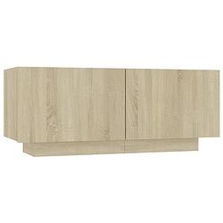 Foto van The living store tv-meubel hifi - 100 x 35 x 40 cm - sonoma eiken - montage vereist