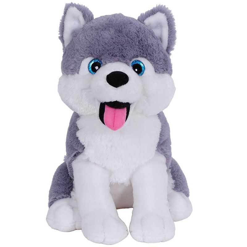 Foto van Pluche speelgoed knuffeldier husky van 33 cm - knuffel huisdieren