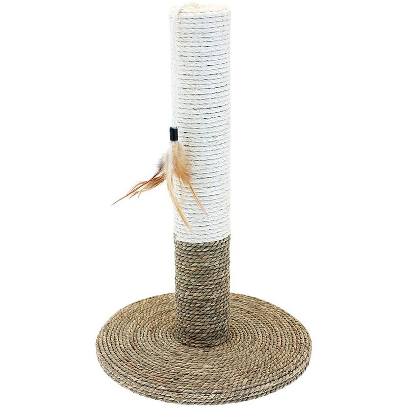 Foto van Happy pet krabpaal nature first gosford 54 cm sisal beige/wit