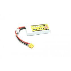 Foto van Lemonrc lipo accupack 7.4 v 450 mah aantal cellen: 2 35 c softcase xt30