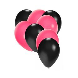 Foto van Sweet 16 zwarte en roze ballonnen 20 stuks - ballonnen