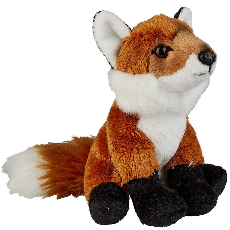 Foto van Pluche knuffel dieren vos van 15 cm - knuffel bosdieren