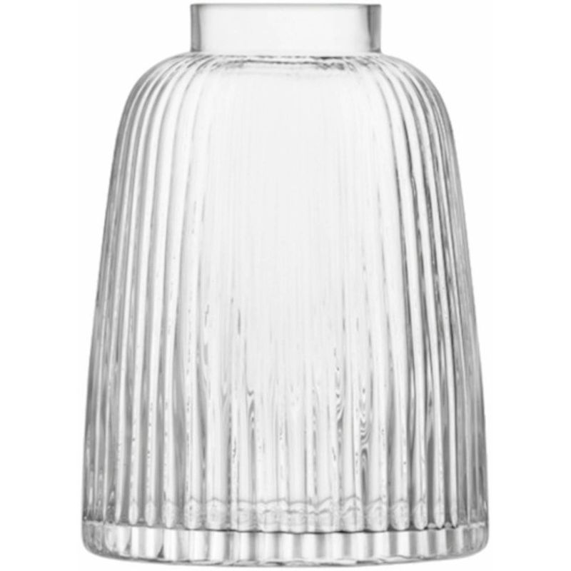 Foto van L.s.a. vaas pleat 26 cm glas transparant