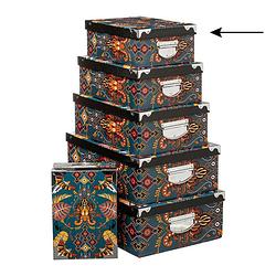 Foto van 5five opbergdoos/box - 2x - amazone print - l32 x b21.5 x h12 cm - stevig karton - amazonbox - opbergbox