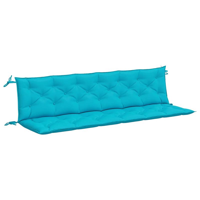 Foto van The living store tuinbankkussens - polyester - 200x50x7 cm - turquoise