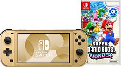 Foto van Nintendo switch lite zelda edition + super mario bros. wonder