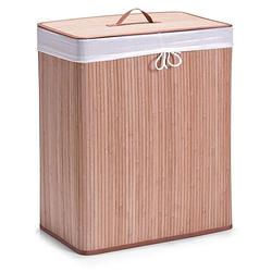 Foto van Zeller - laundry hamper, twofold, bamboo, natural