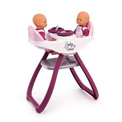 Foto van Smoby baby nurse twin hoge stoel + 4 accessoires