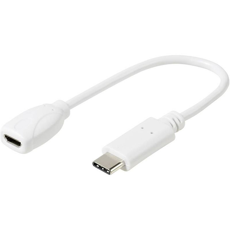 Foto van Vivanco usb 2.0 adapter [1x micro-usb-bus - 1x usb-c 2.0 stekker] dcavvusbcmb02w