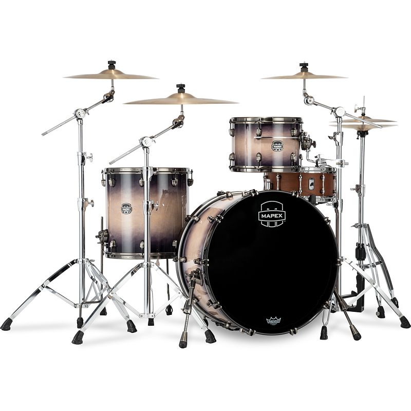 Foto van Mapex se446xhbpz saturn evo. hybrid rock powerhouse exotic violet 3d. shellset