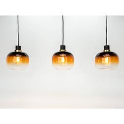 Foto van Eglo oilella hanglamp - e27 - 95 cm - zwart/geelkoper