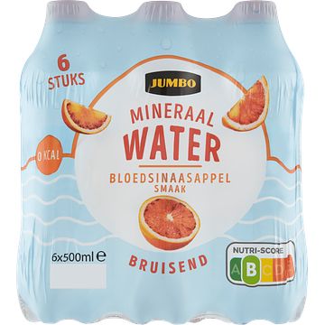 Foto van Jumbo mineraalwater bloedsinaasappel smaak 6 x 500ml