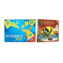 Foto van Spellenbundel - bordspel - 2 stuks - mattel scrabble junior & catan junior