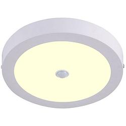 Foto van Led downlight - facto dury - pir bewegingssensor 360° + dag en nacht sensor - 24w - warm wit 3000k - opbouw - rond - mat