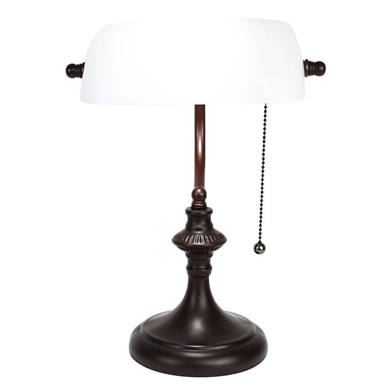 Foto van Clayre & eef witte bureaulamp wit 26*16*38 cm e27/max 1*40w 5ll-5683