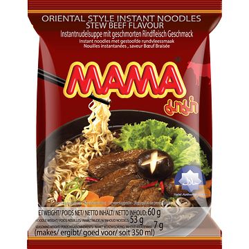 Foto van Mama instant noedels met stoofvleessmaak 60g bij jumbo