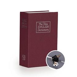 Foto van Securata boek kluis met sleutelslot - bordeaux - 155 x 240 x 55 cm - kluis met sleutel - verborgen kluis in boek