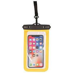 Foto van Bellatio design waterdicht telefoonhoesje voor alle telefoons tot 6 inch geel - telefoonhoesjes