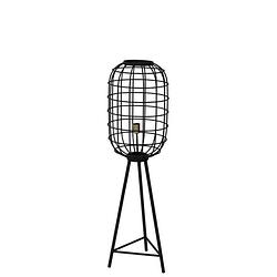 Foto van Light & living - light & living toah vloerlamp zwart - ø35,5x125 c