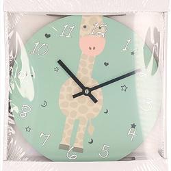 Foto van Giraffe dieren wandklok 26 cm voor kinderen - wandklokken