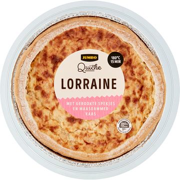 Foto van Jumbo quiche lorraine met gerookte spekjes en maasdammer kaas 300g