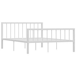 Foto van The living store metalen bedframe - klassiek - bedframe - afmetingen- 208 x 146 x 84 cm - kleur- wit - materiaal-