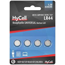 Foto van Lr44 knoopcel alkaline 1.5 v 140 mah hycell ag13 4 stuk(s)