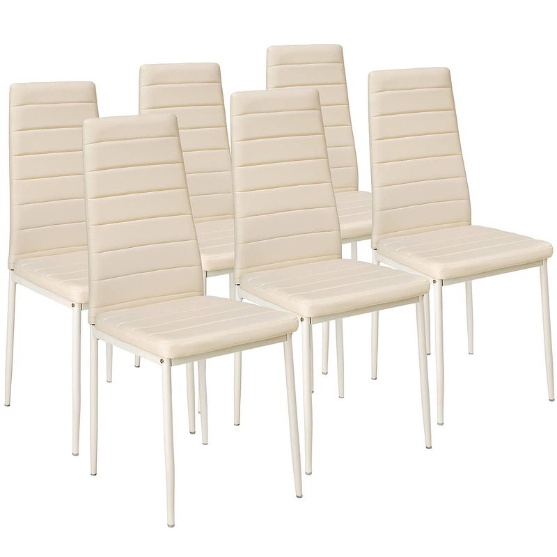 Foto van 6 stuks eetkamerstoel , beige , eetkamerstoelen 401852