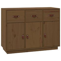 Foto van Vidaxl dressoir 100x40x75 cm massief grenenhout honingbruin