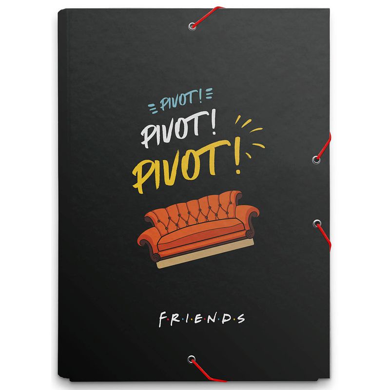 Foto van Friends elastomap 33 x 23,5 cm a4 karton zwart