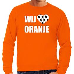 Foto van Oranje fan sweater / trui holland wij houden van oranje ek/ wk voor heren 2xl - feesttruien